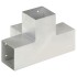 Conectores de postes en X 4 uds metal galvanizado 101x101