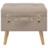 Taburete de almacenamiento 40 cm beige de
