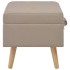 Taburete de almacenamiento 40 cm beige de