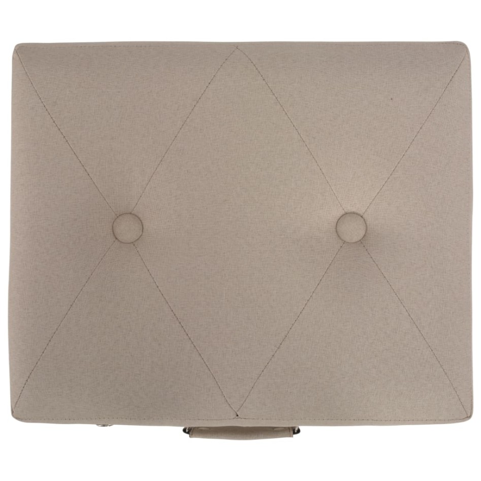 Taburete de almacenamiento 40 cm beige de