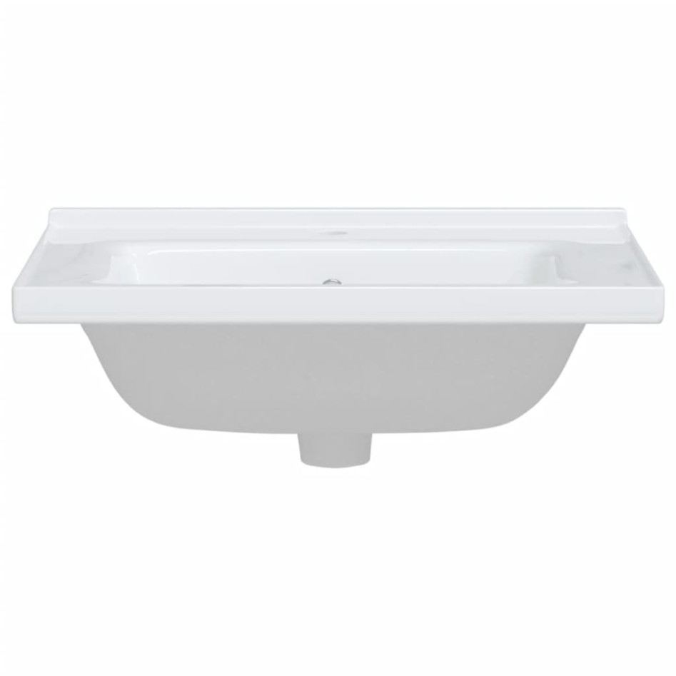Lavabo de baño rectangular cerámica blanco 61x48x19,5