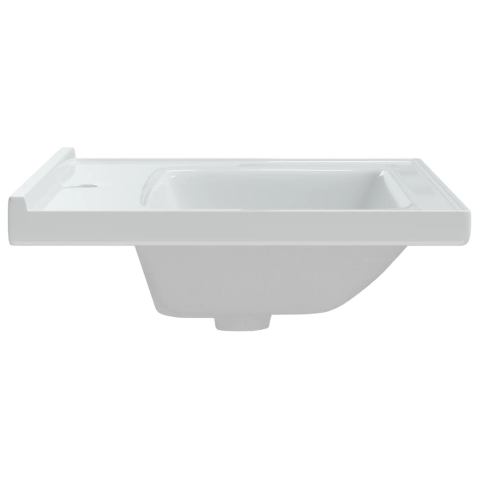 Lavabo de baño rectangular cerámica blanco 61x48x19,5