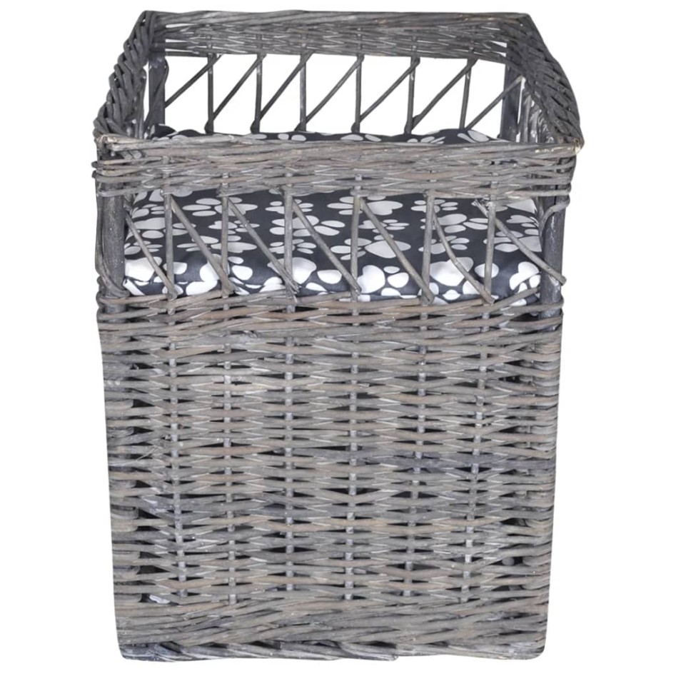 Casa/cama/ rascador para mascotas de sauce con cojín