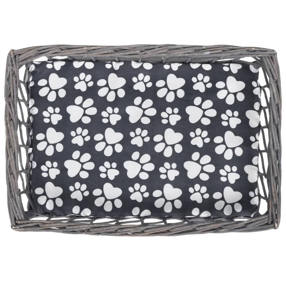 Casa/cama/ rascador para mascotas de sauce con cojín