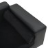 Sofá para perros felpa y cuero sintético negra 81x43x31