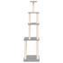 Rascador para gatos con postes de sisal gris claro 183