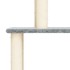 Rascador para gatos con postes de sisal gris claro 183