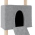 Rascador para gatos con postes de sisal gris claro 153