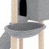 Rascador para gatos con postes de sisal gris claro 153