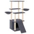 Rascador para gatos con postes de sisal gris oscuro 133