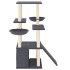 Rascador para gatos con postes de sisal gris oscuro 133