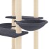 Rascador para gatos con postes de sisal gris oscuro 133