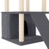 Rascador para gatos con postes de sisal gris oscuro 133