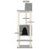 Rascador para gatos con postes de sisal gris claro 154