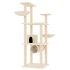 Rascador para gatos con postes de sisal color crema 141