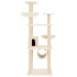 Rascador para gatos con postes de sisal color crema 141