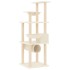 Rascador para gatos con postes de sisal color crema 141