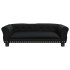 Cama para perros de cuero sintético negra 95x55x30