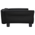 Cama para perros de cuero sintético negra 95x55x30