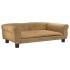 Cama para perros de terciopelo marrón 95x55x30