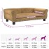 Cama para perros de terciopelo marrón 95x55x30