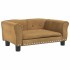 Cama para perros de terciopelo marrón 70x45x30