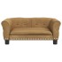 Cama para perros de terciopelo marrón 70x45x30