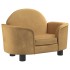 Cama para perros de terciopelo marrón 66x40x45