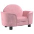 Cama para perros de terciopelo rosa 66x40x45