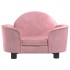 Cama para perros de terciopelo rosa 66x40x45