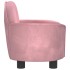 Cama para perros de terciopelo rosa 66x40x45