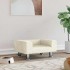 Cama para perros de terciopelo crema 50x40x26,5