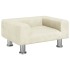 Cama para perros de terciopelo crema 50x40x26,5