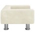 Cama para perros de terciopelo crema 50x40x26,5