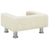 Cama para perros de terciopelo crema 50x40x26,5