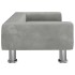 Cama para perros de terciopelo gris claro 70x45x26,5