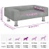 Cama para perros de terciopelo gris claro 70x45x26,5