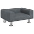 Cama para perros de terciopelo gris oscuro 50x40x26,5