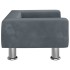Cama para perros de terciopelo gris oscuro 50x40x26,5