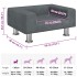 Cama para perros de terciopelo gris oscuro 50x40x26,5