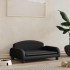 Cama para perros de cuero sintético negra 70x45x30