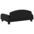 Cama para perros de cuero sintético negra 70x45x30