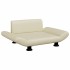 Cama para perros de cuero sintético crema 70x45x28