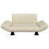Cama para perros de cuero sintético crema 70x45x28