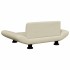 Cama para perros de cuero sintético crema 70x45x28