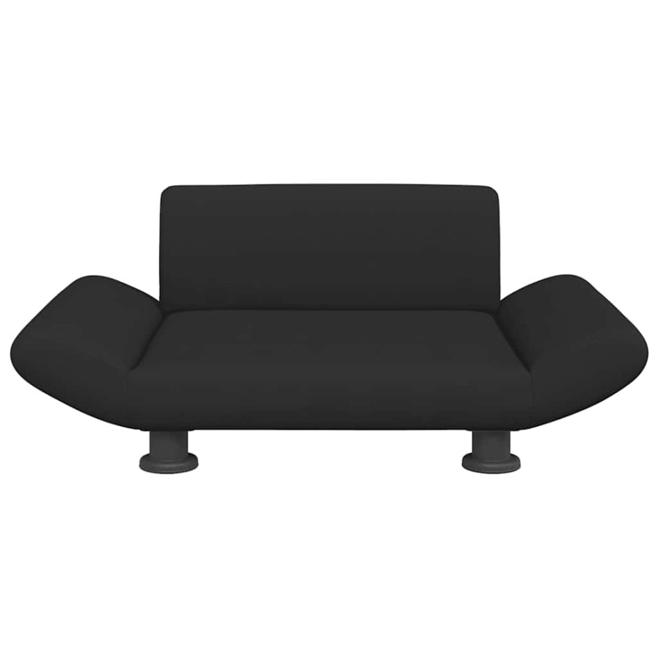 Cama para perros de tela negra 70x45x28