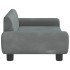 Cama para perros de terciopelo gris oscuro 70x45x33