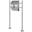 Buzón con soporte de acero inoxidable