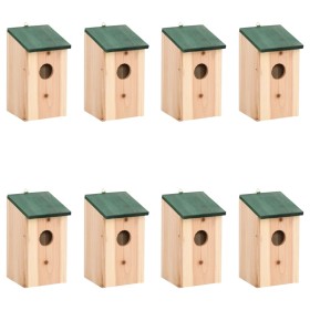 Casa para pájaros 8 unidades madera 12x12x22
