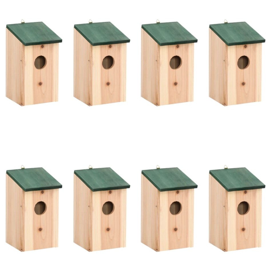 Casa para pájaros 8 unidades madera 12x12x22